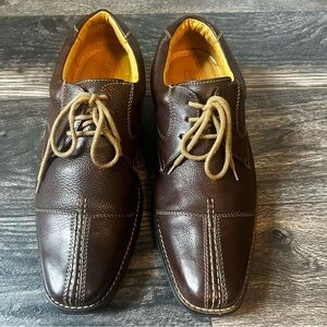 Sandro Brown Leather Men's Dress Shoes Comfort Soft Gel Size 10D